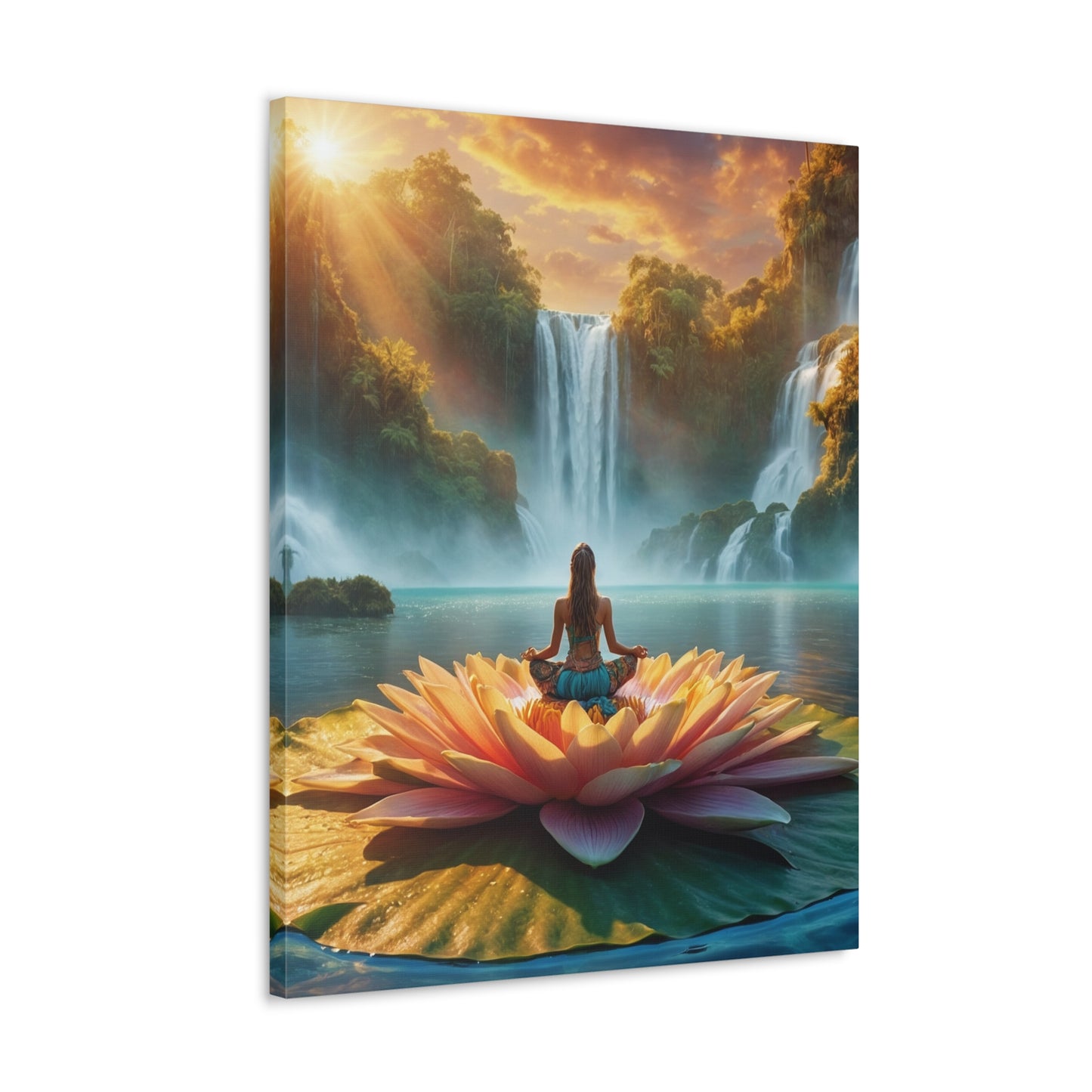 Blissful Lotus Art Canvas Ed. 10