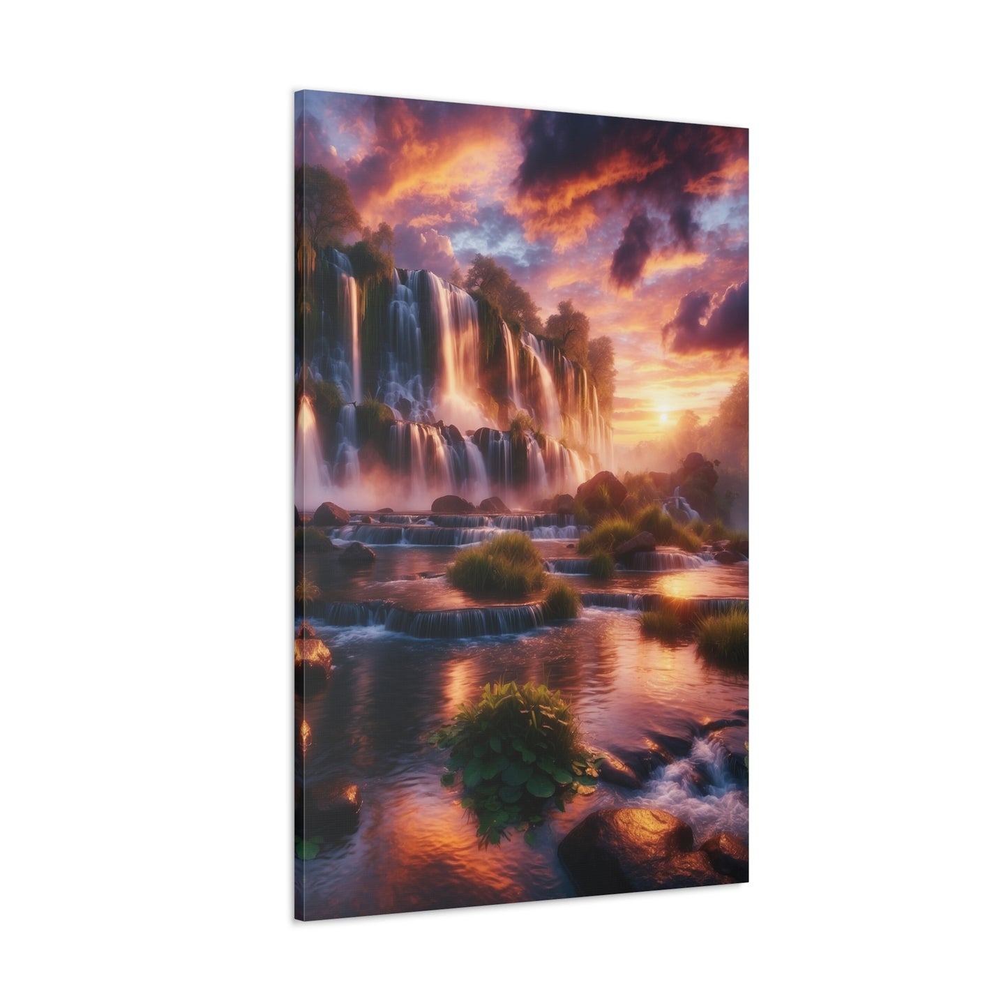 Majestic Waterfalls Art Canvas Ed. 16