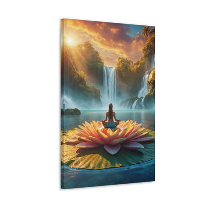 Blissful Lotus Art Canvas Ed. 10