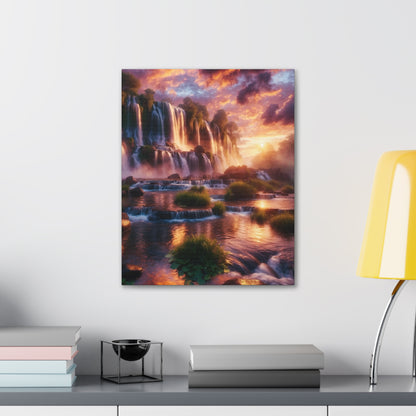 Majestic Waterfalls Art Canvas Ed. 17