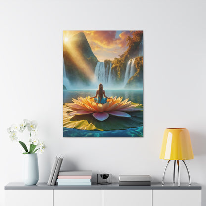 Blissful Lotus Art Canvas Ed. 9