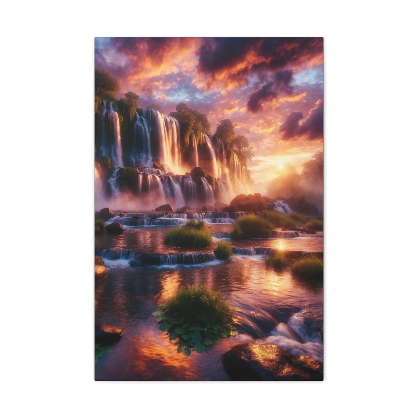 Majestic Waterfalls Art Canvas Ed. 17