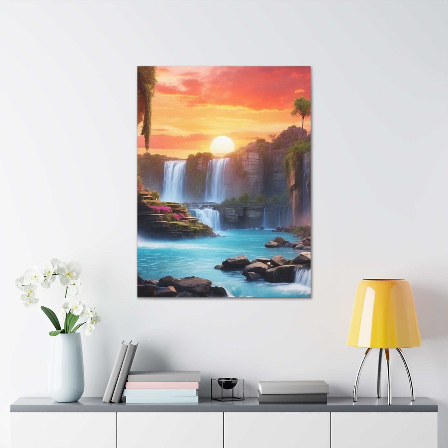 Majestic Waterfalls Art Canvas Ed. 25