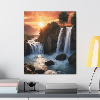 Majestic Waterfalls Art Canvas Ed. 27