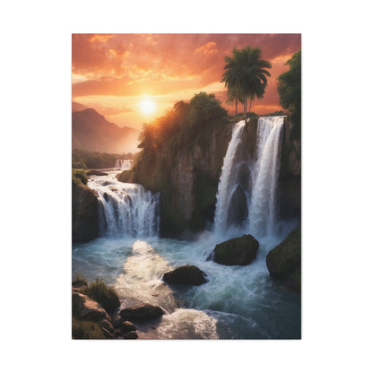 Majestic Waterfalls Art Canvas Ed. 27