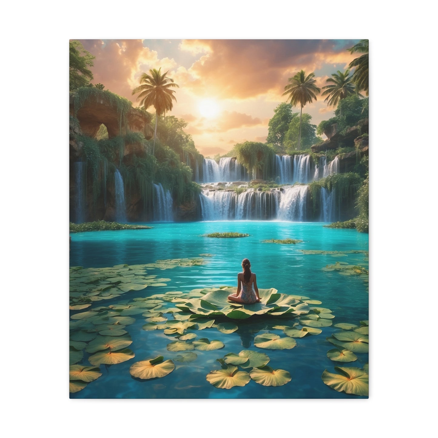 Blissful Lotus Art Canvas Ed. 1