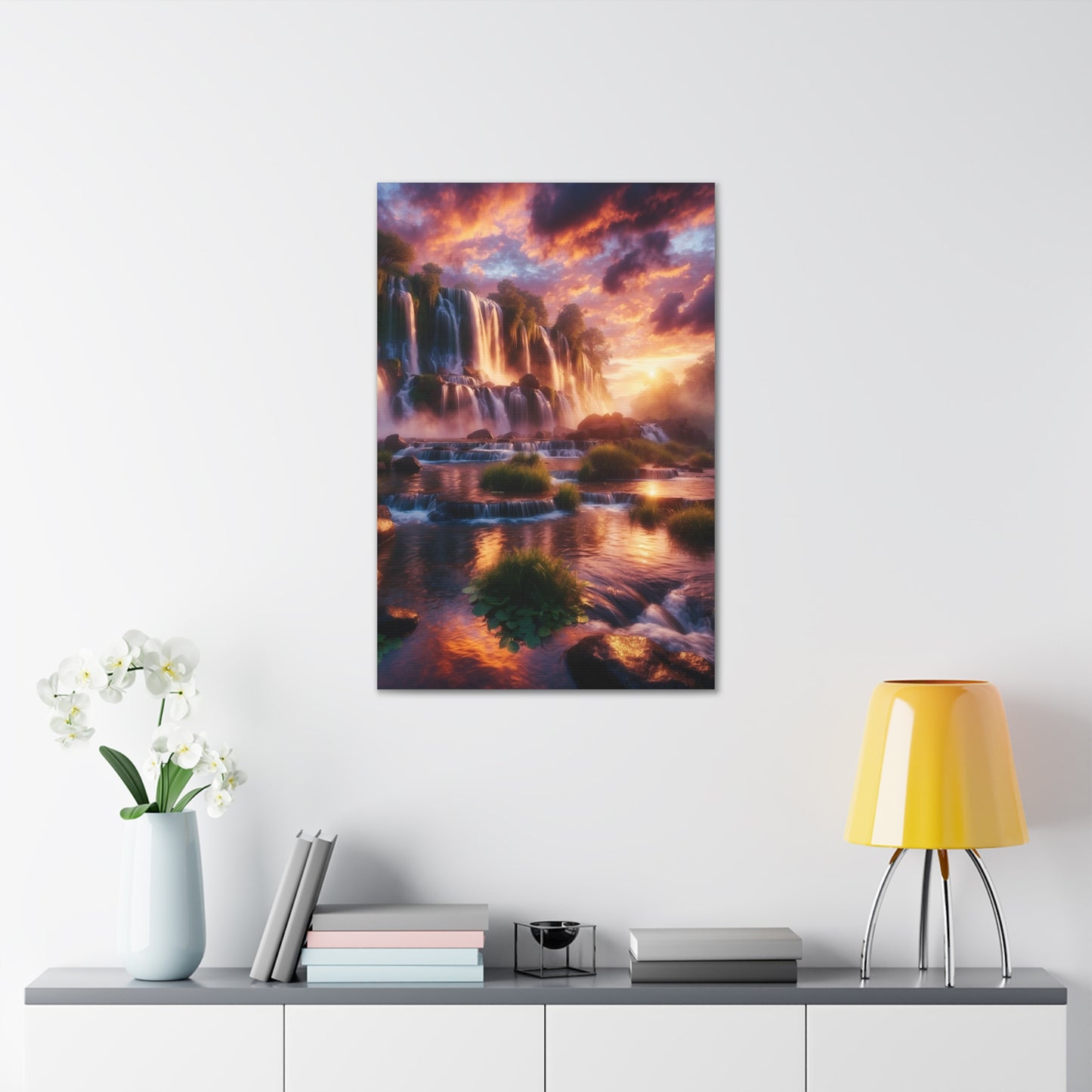 Majestic Waterfalls Art Canvas Ed. 17