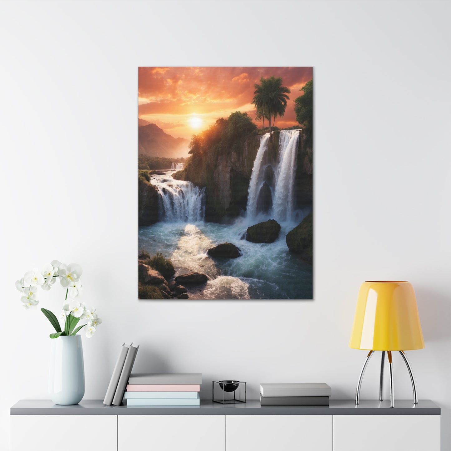 Majestic Waterfalls Art Canvas Ed. 27