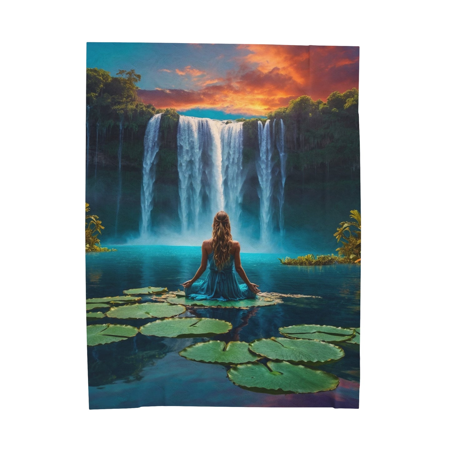 Blissful Lotus Ed. 2 | Velveteen Plush Blanket