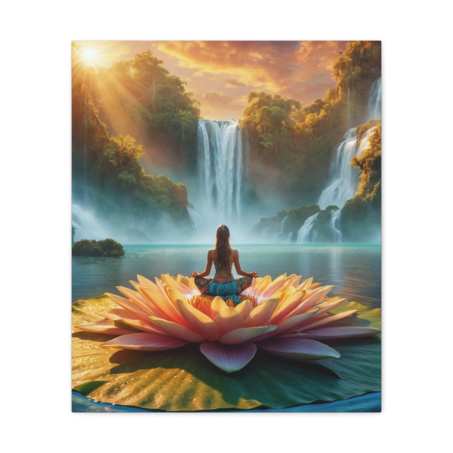 Blissful Lotus Art Canvas Ed. 10