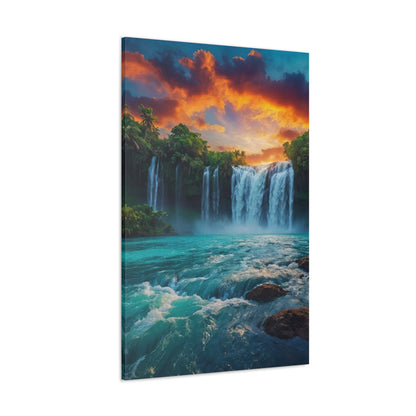 Majestic Waterfalls Art Canvas Ed. 44