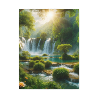 Majestic Waterfalls Art Canvas Ed. 2