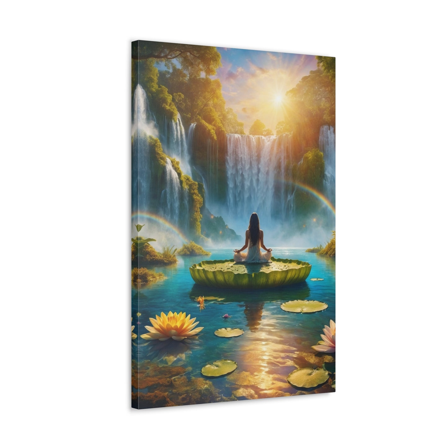 Blissful Lotus Art Canvas Ed. 17