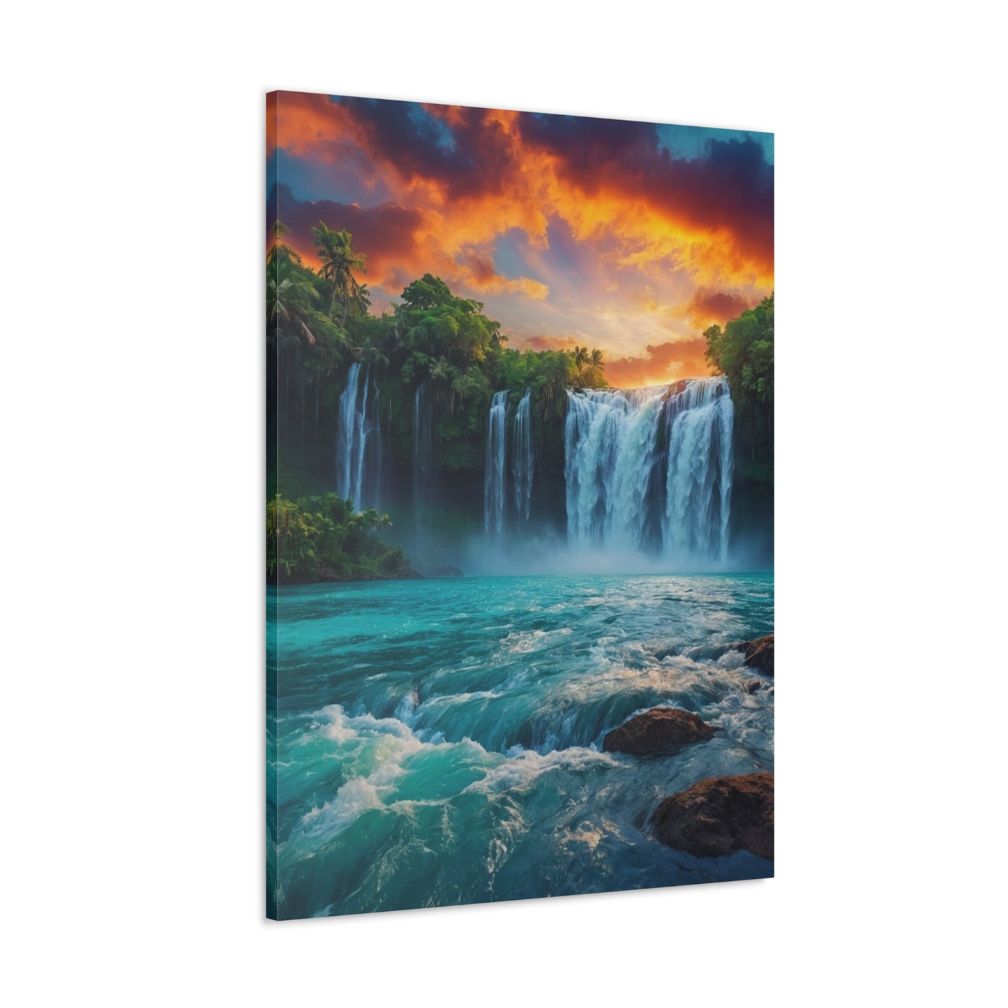 Majestic Waterfalls Art Canvas Ed. 44