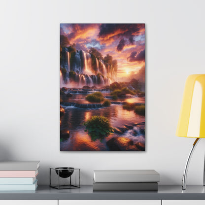 Majestic Waterfalls Art Canvas Ed. 16