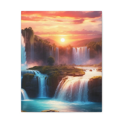 Majestic Waterfalls Art Canvas Ed. 26