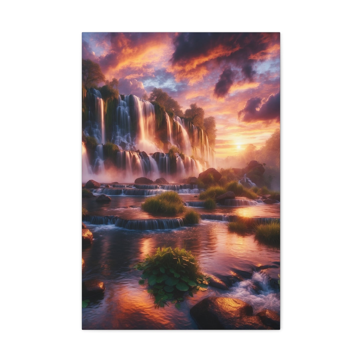 Majestic Waterfalls Art Canvas Ed. 16