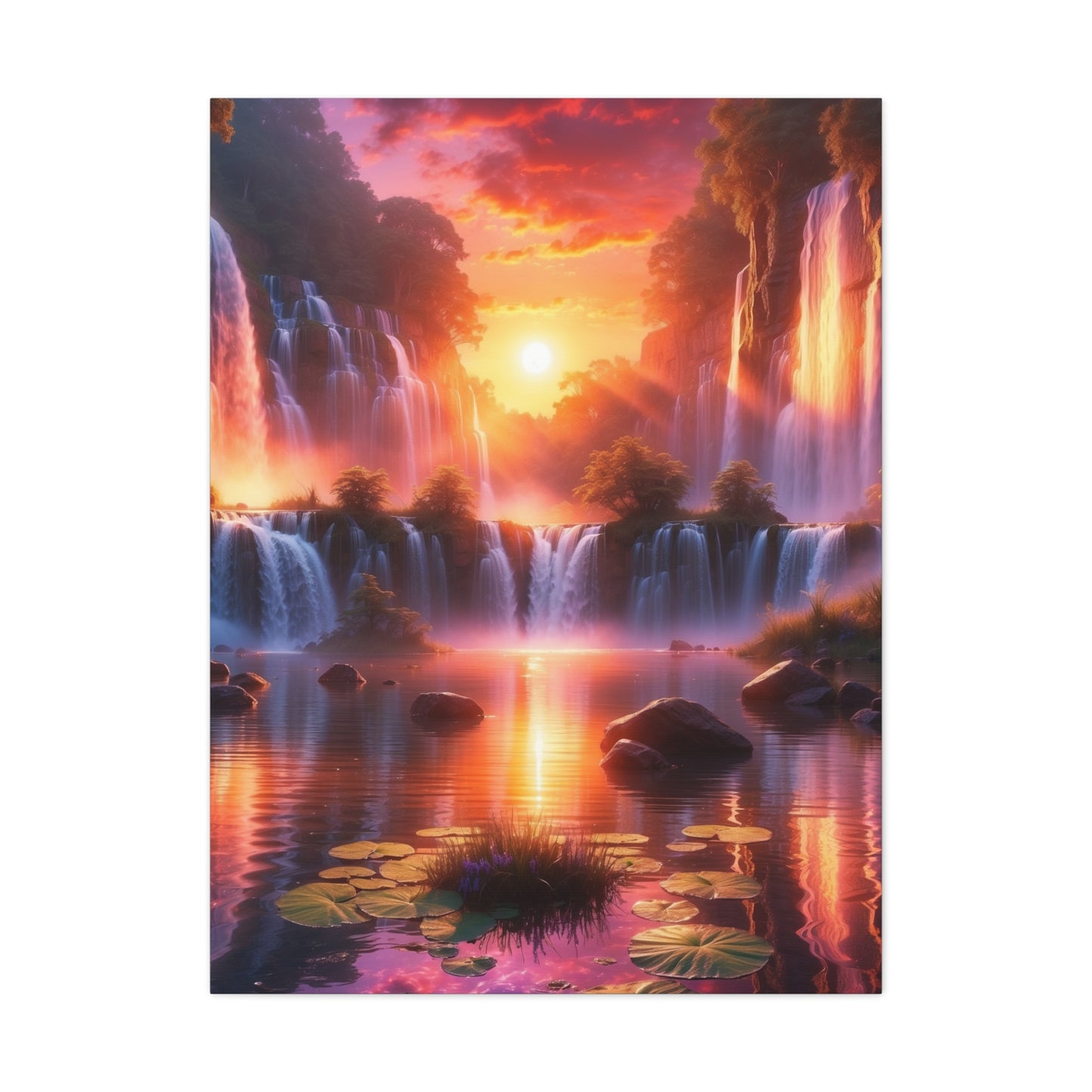 Majestic Waterfalls Art Canvas Ed. 22