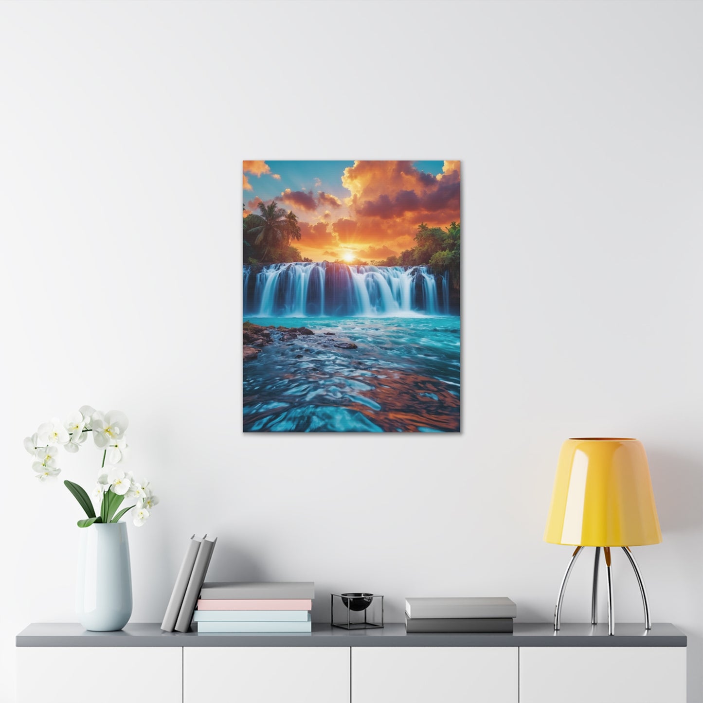 Majestic Waterfalls Art Canvas Ed. 43