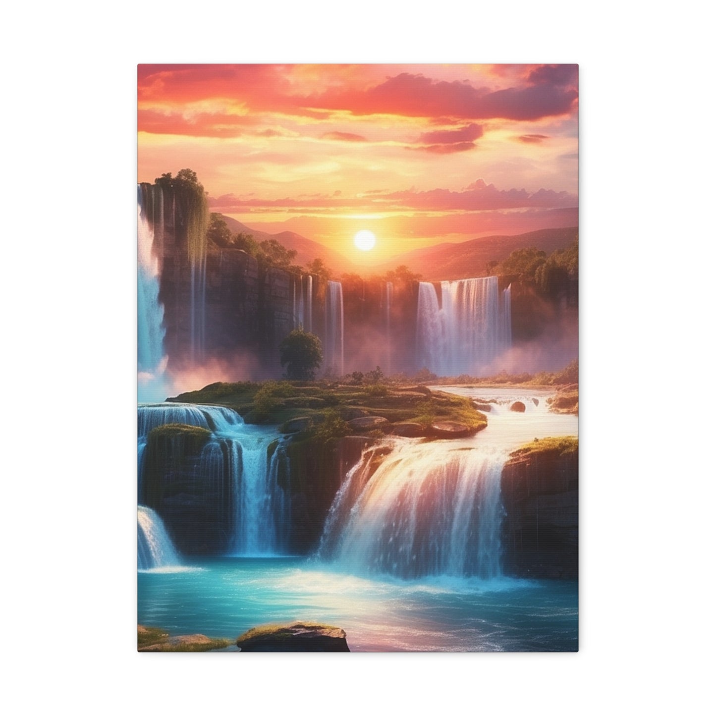 Majestic Waterfalls Art Canvas Ed. 26