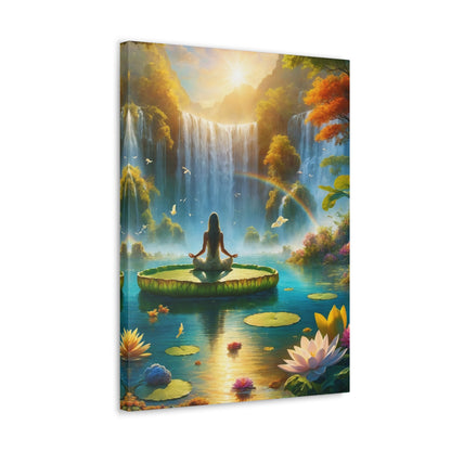 Blissful Lotus Art Canvas Ed. 16