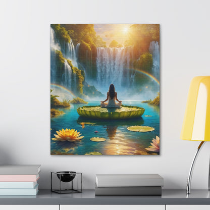 Blissful Lotus Art Canvas Ed. 17