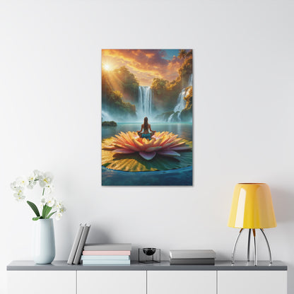 Blissful Lotus Art Canvas Ed. 10