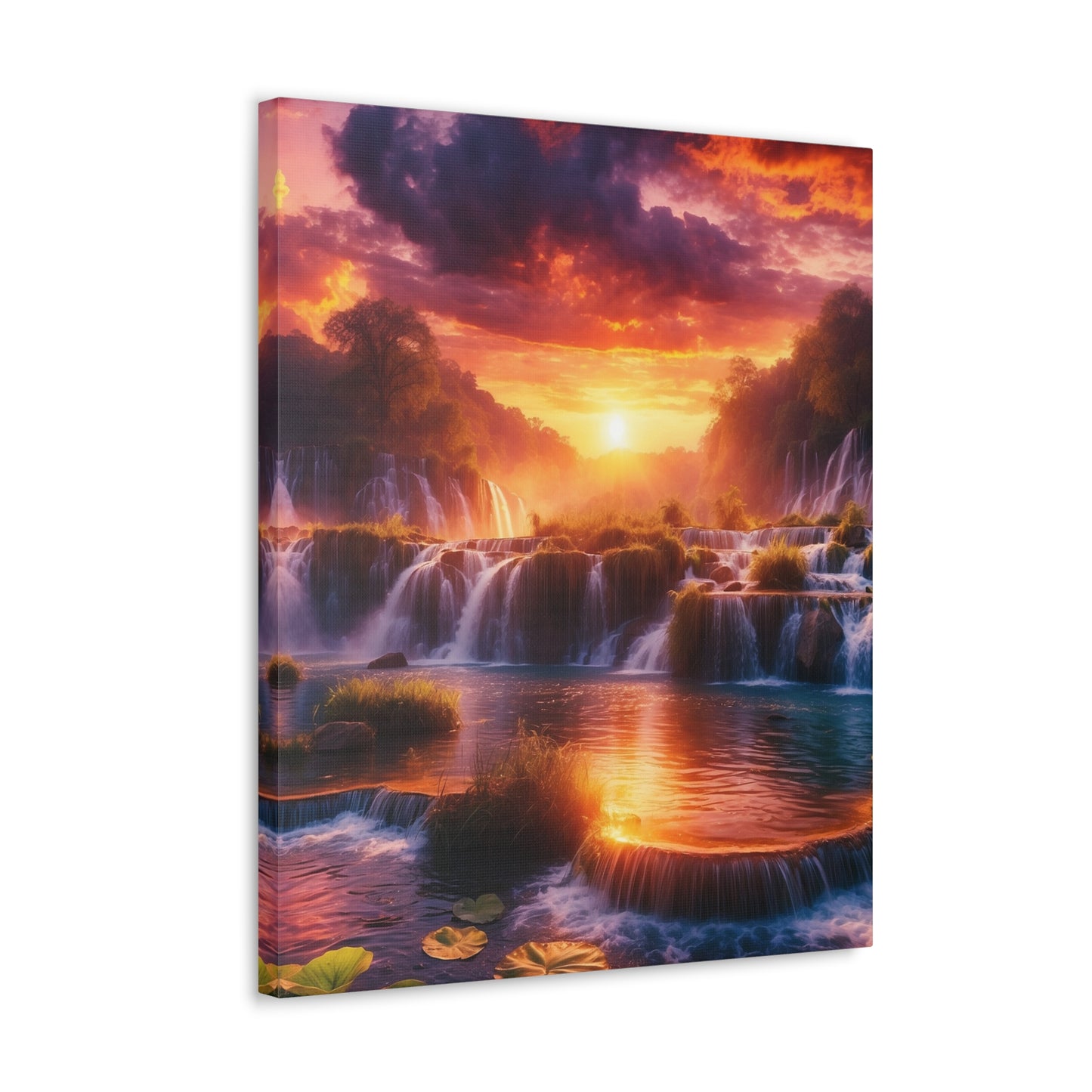 Majestic Waterfalls Art Canvas Ed. 18