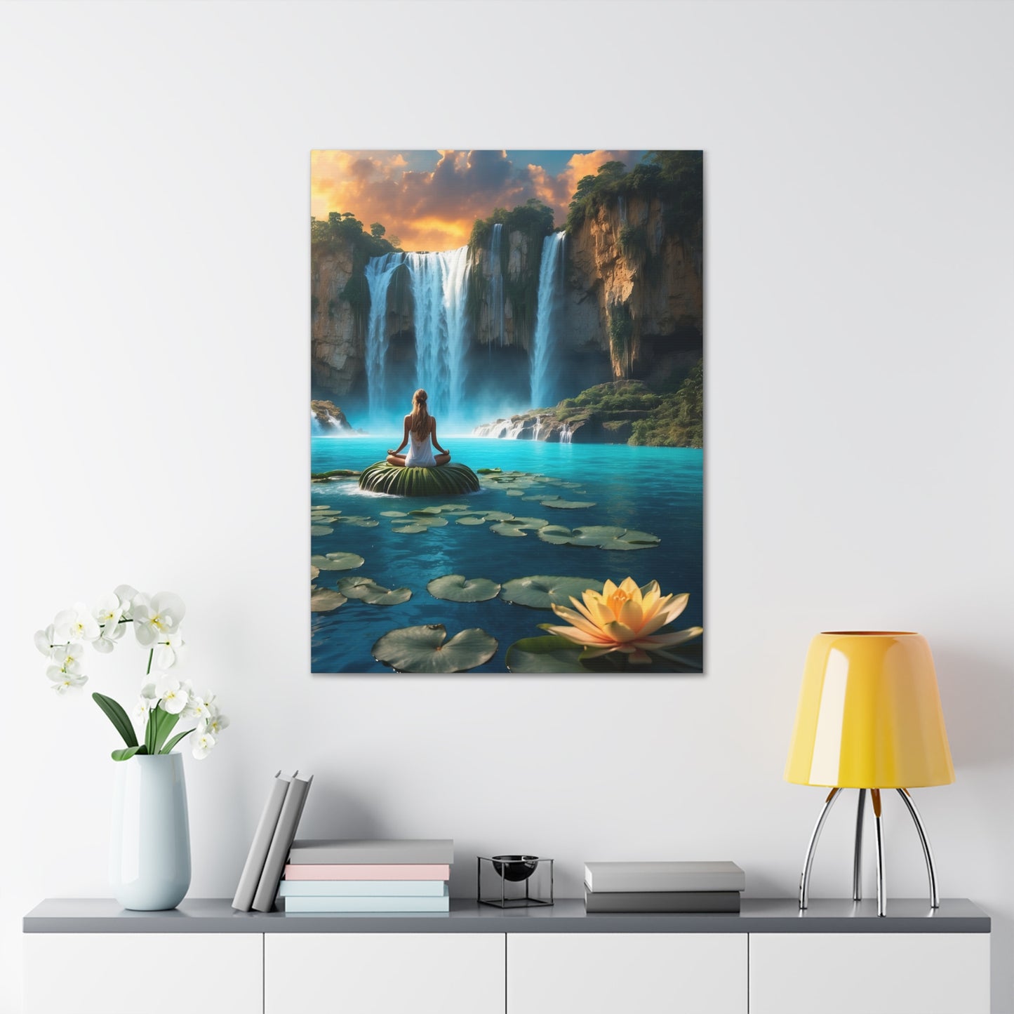 Blissful Lotus Art Canvas Ed. 19