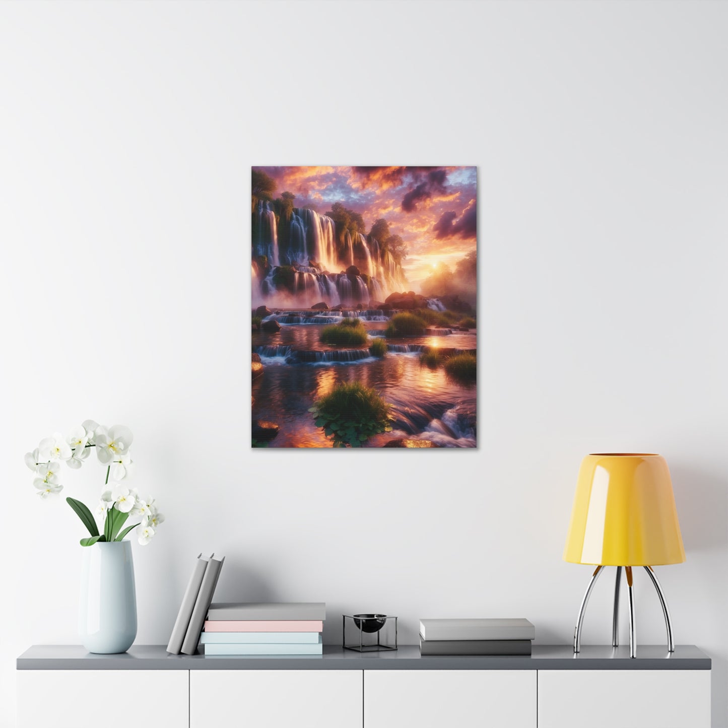 Majestic Waterfalls Art Canvas Ed. 17