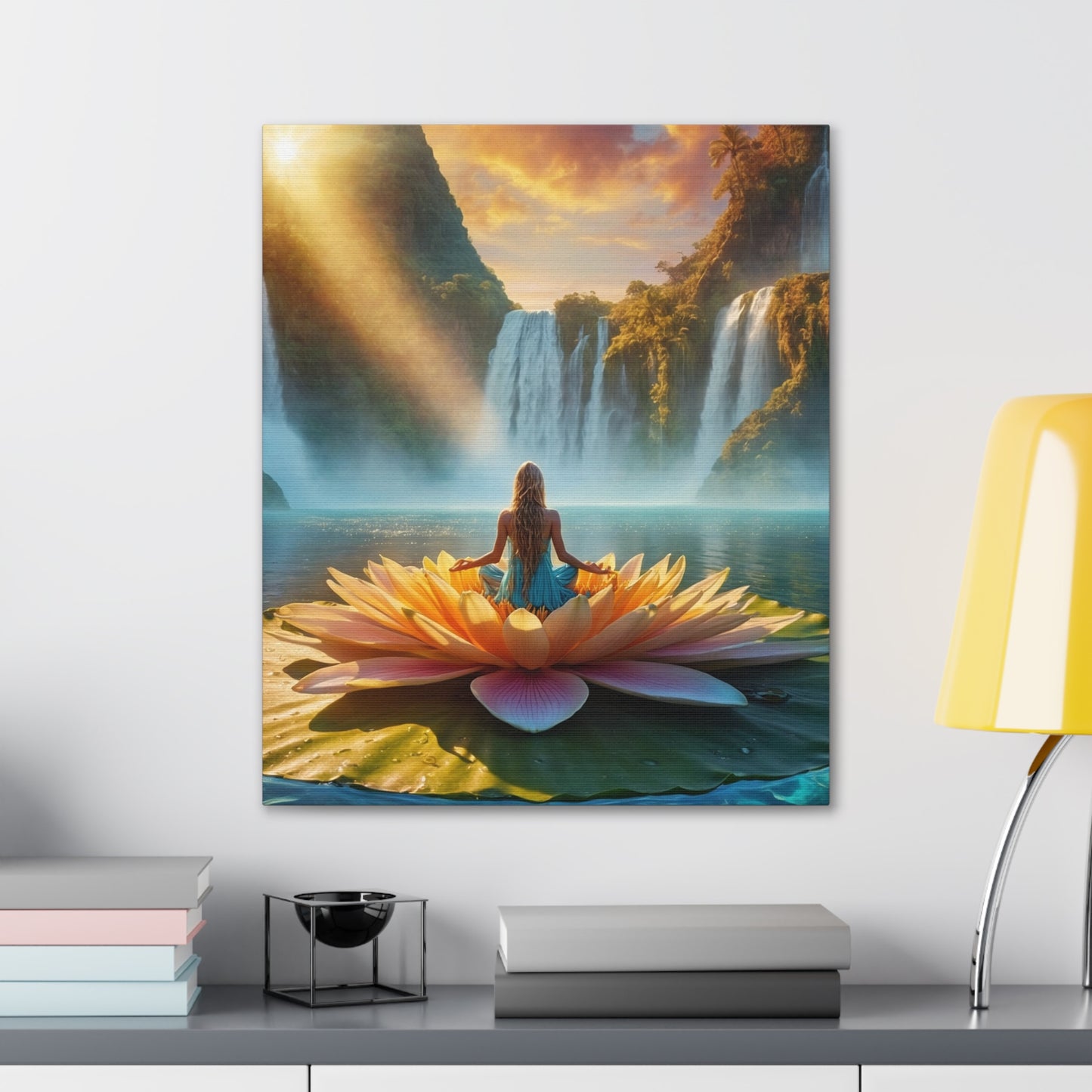 Blissful Lotus Art Canvas Ed. 9