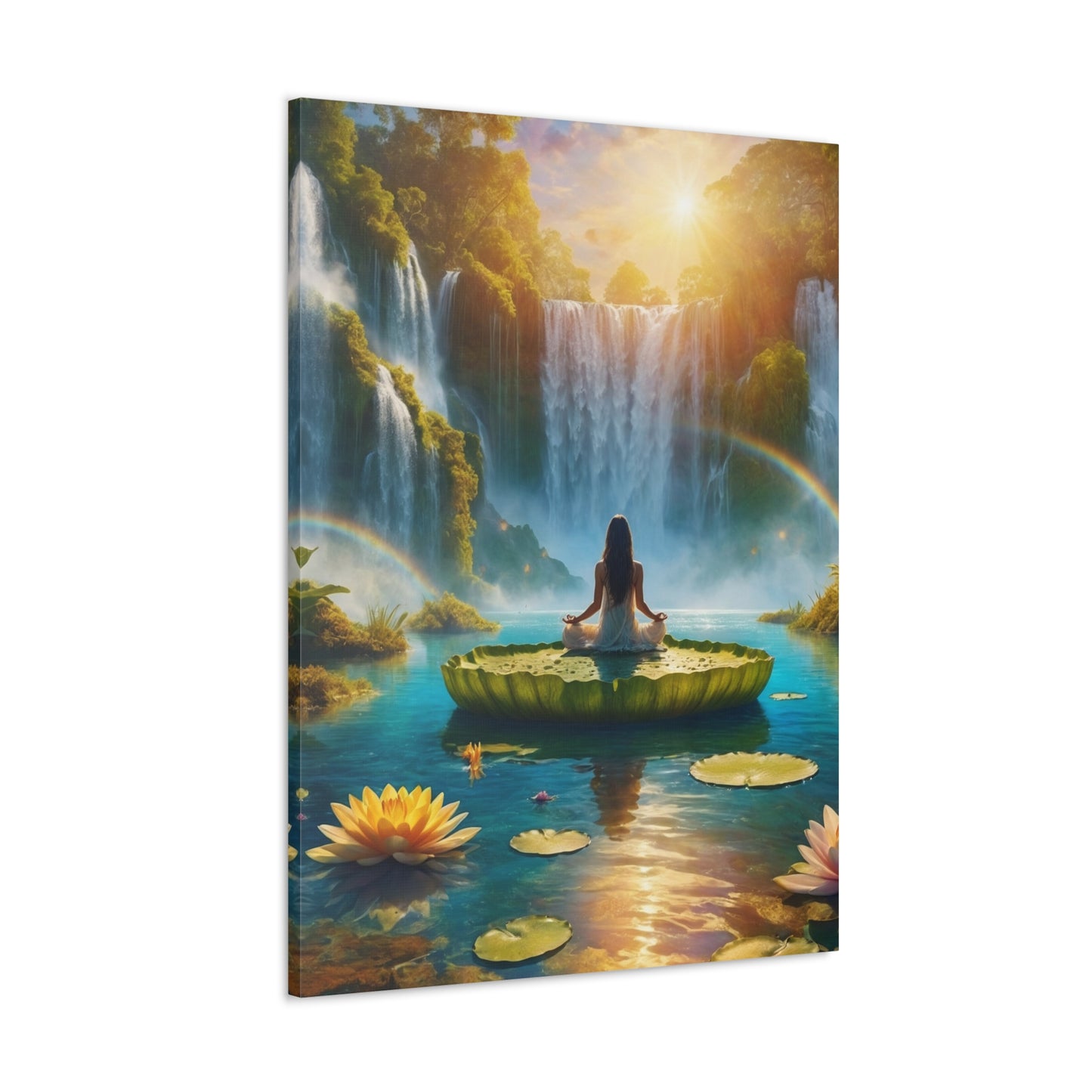 Blissful Lotus Art Canvas Ed. 17