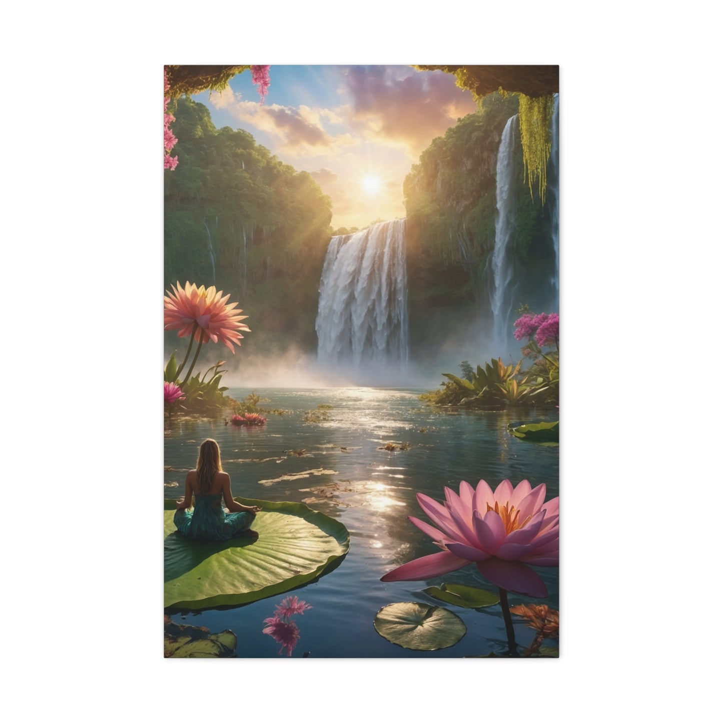 Blissful Lotus Art Canvas Ed. 12