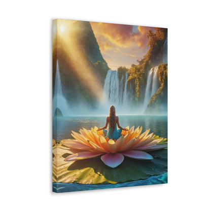 Blissful Lotus Art Canvas Ed. 9