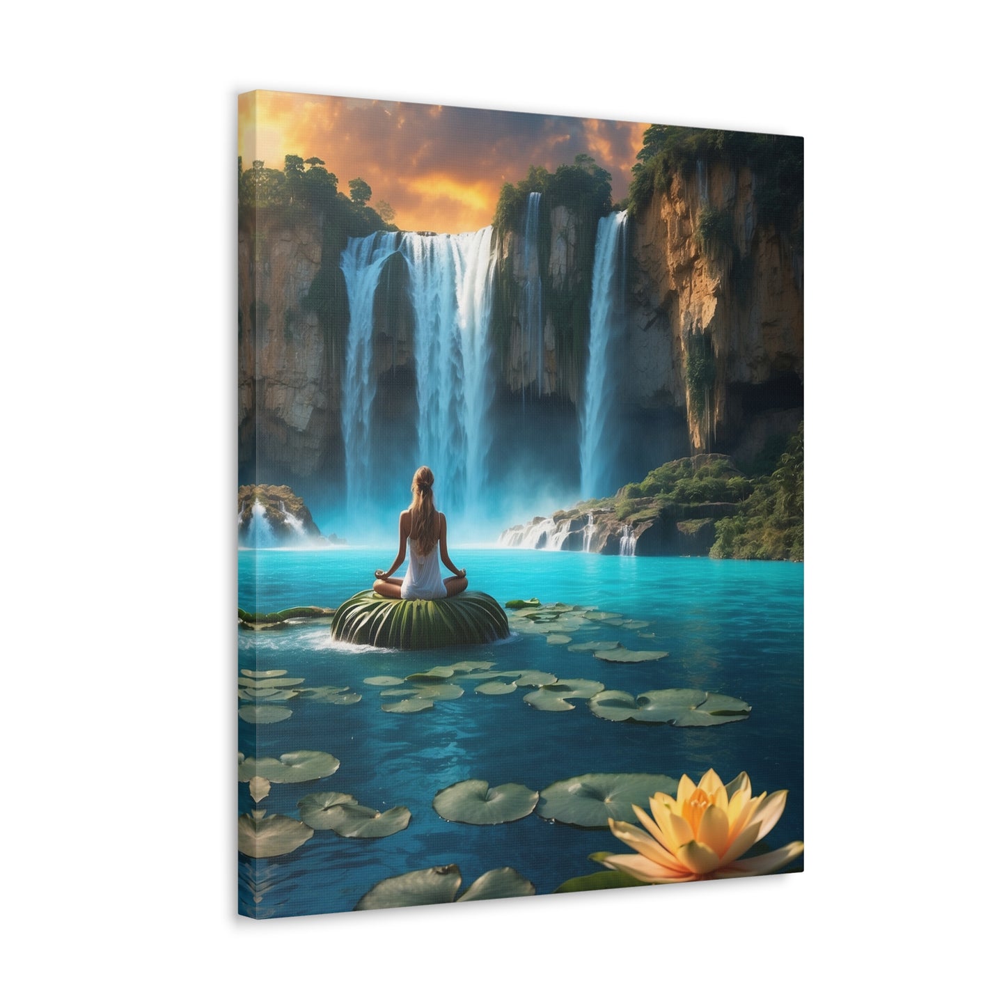 Blissful Lotus Art Canvas Ed. 19