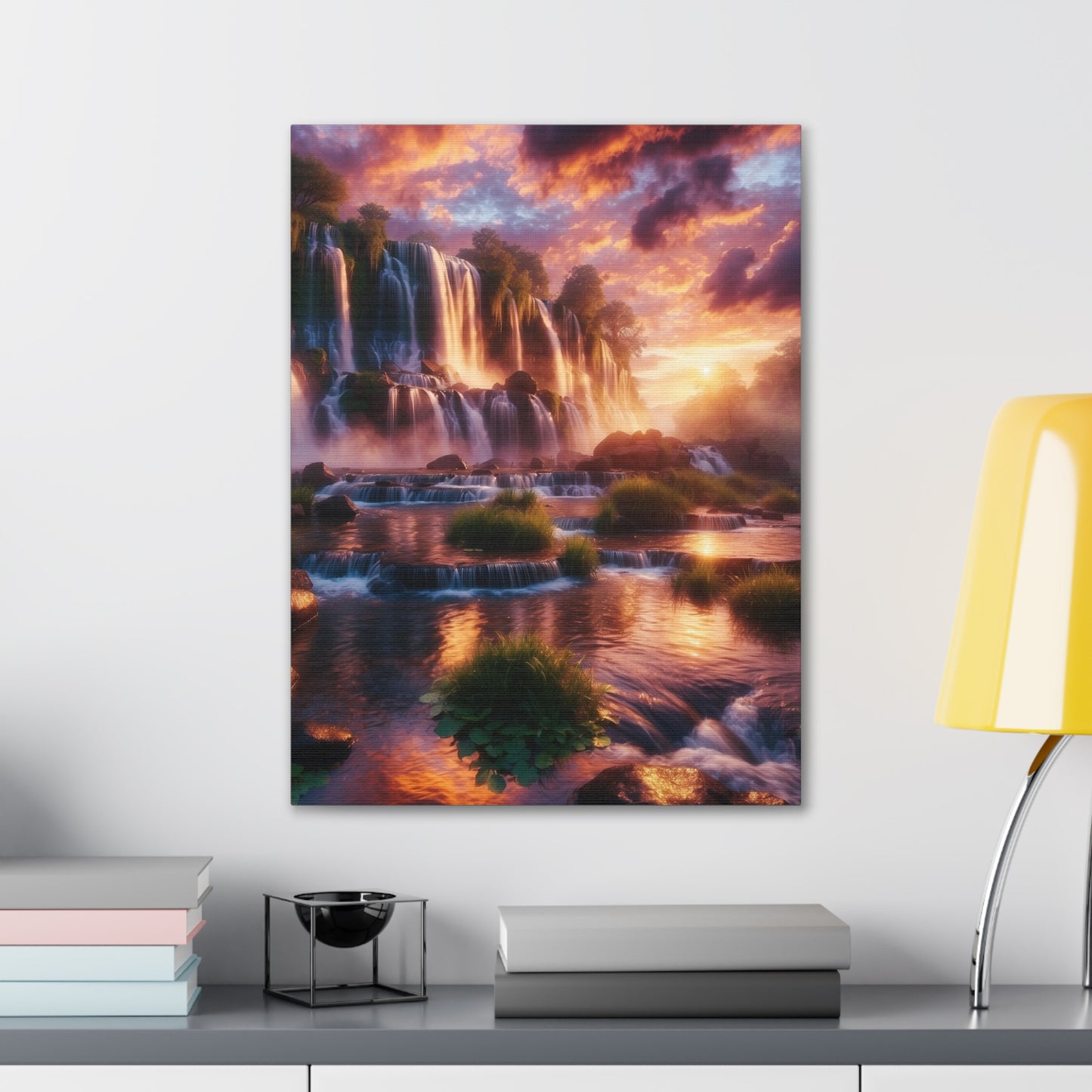 Majestic Waterfalls Art Canvas Ed. 17