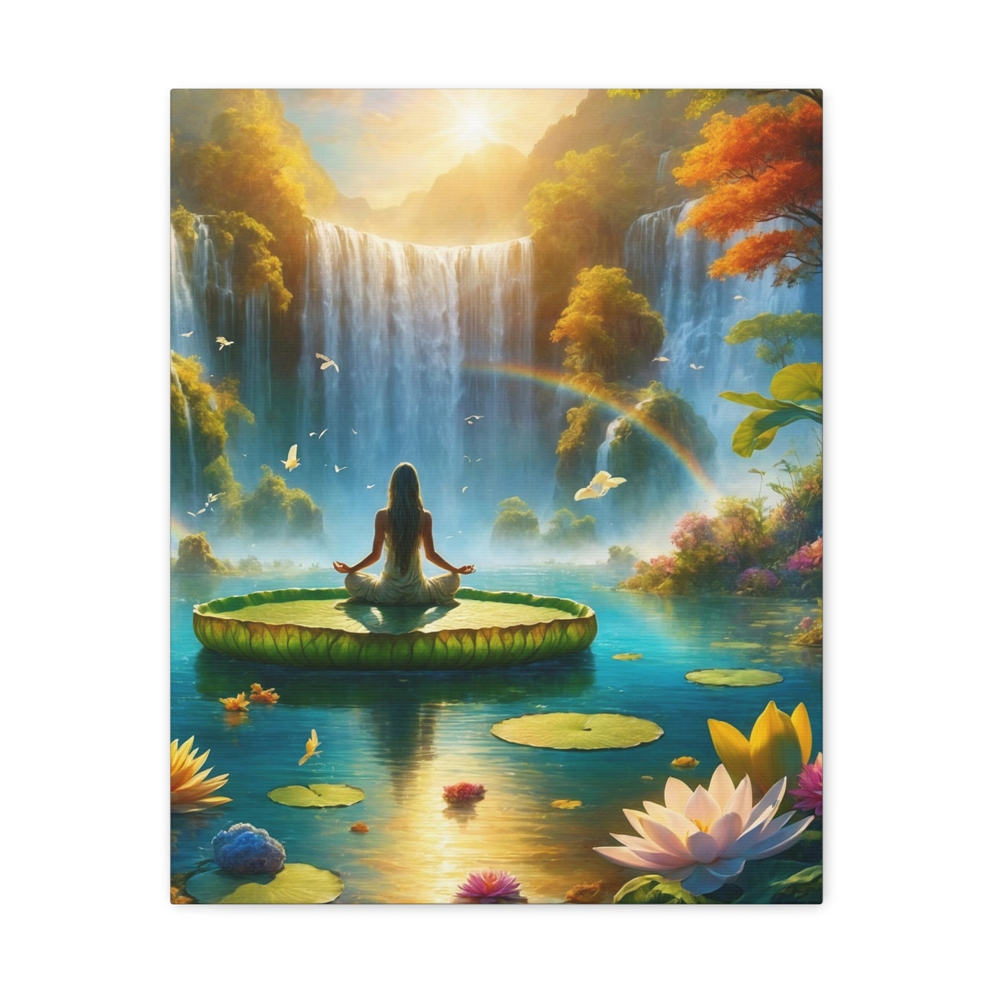 Blissful Lotus Art Canvas Ed. 16