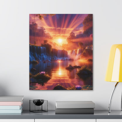 Majestic Waterfalls Art Canvas Ed. 23