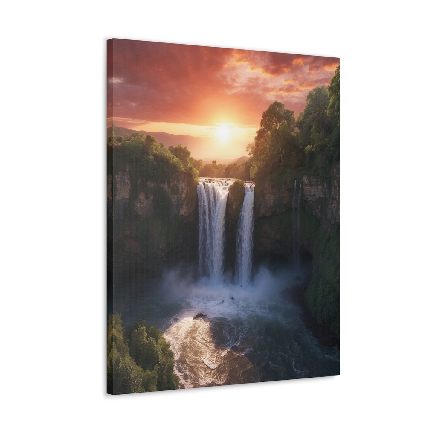 Majestic Waterfalls Art Canvas Ed. 28