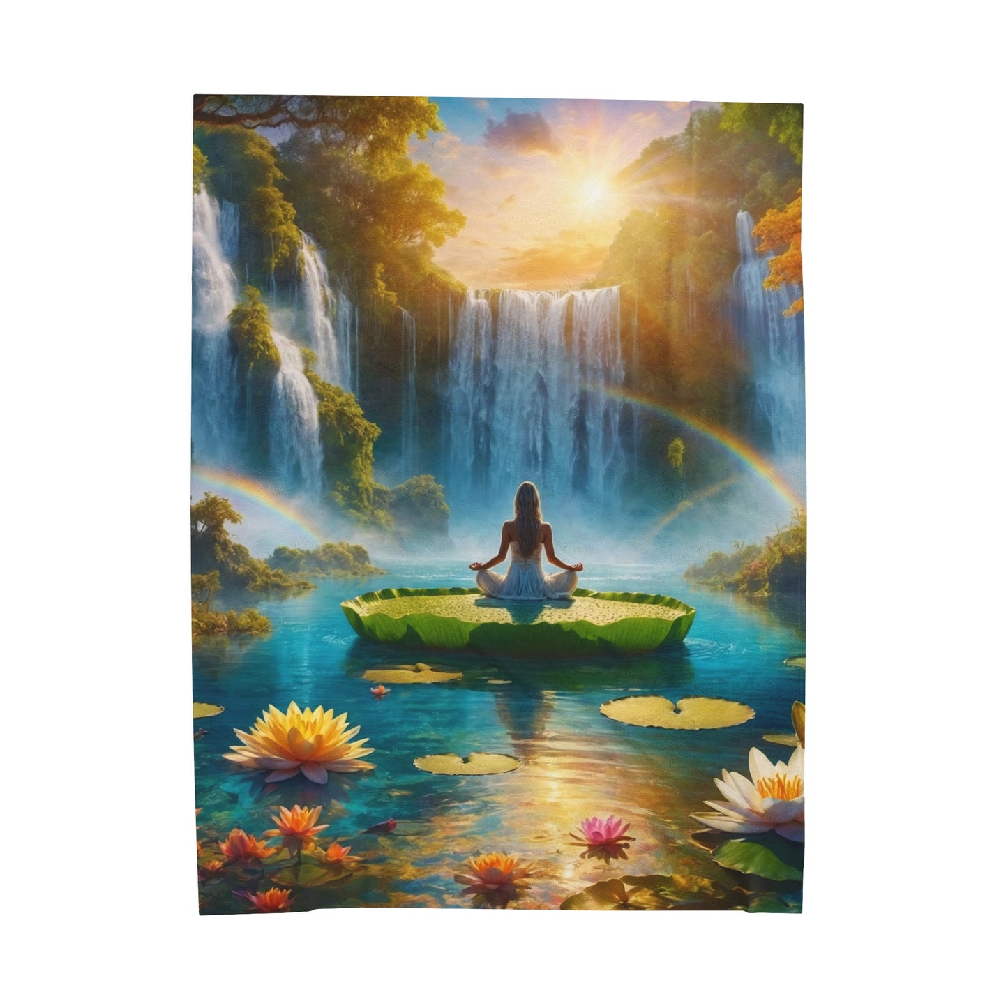 Blissful Lotus Ed. 18 | Velveteen Plush Blanket