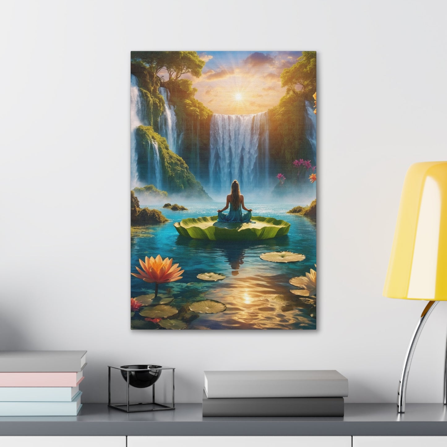 Blissful Lotus Art Canvas Ed. 14