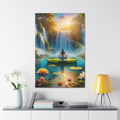 Blissful Lotus Art Canvas Ed. 18