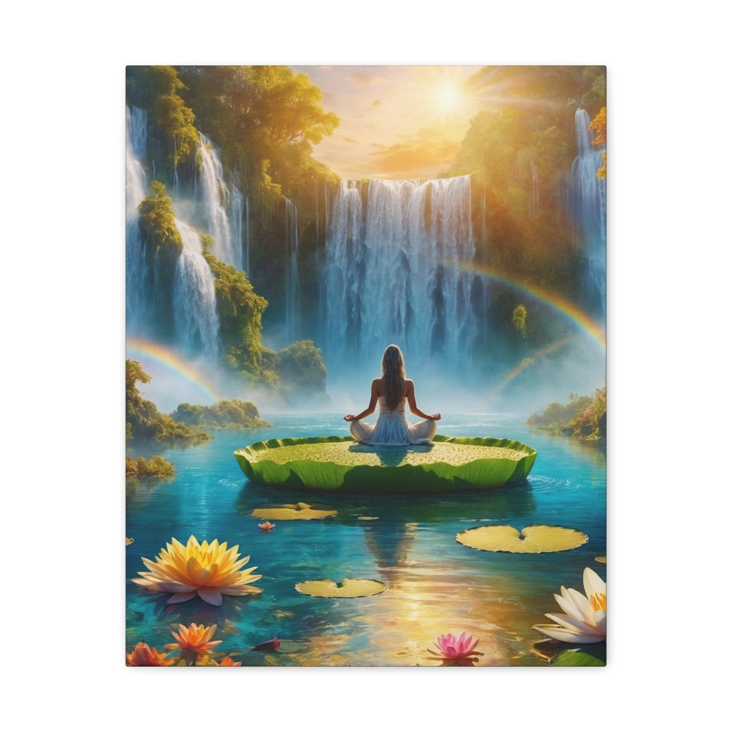 Blissful Lotus Art Canvas Ed. 18