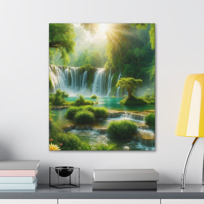 Majestic Waterfalls Art Canvas Ed. 4