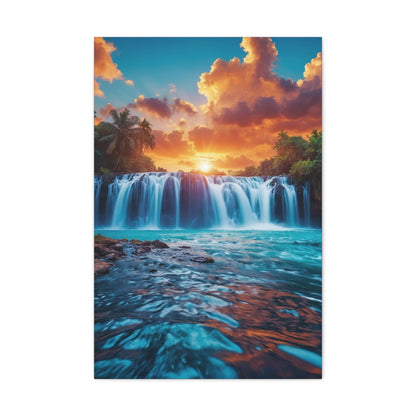 Majestic Waterfalls Art Canvas Ed. 43