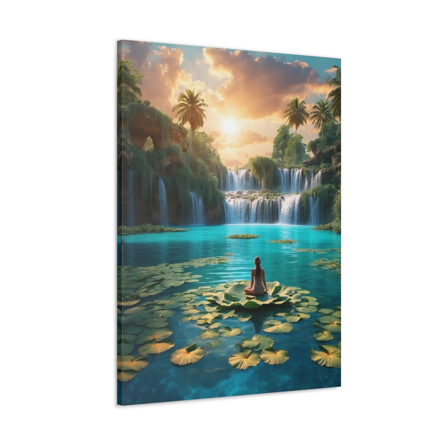 Blissful Lotus Art Canvas Ed. 1