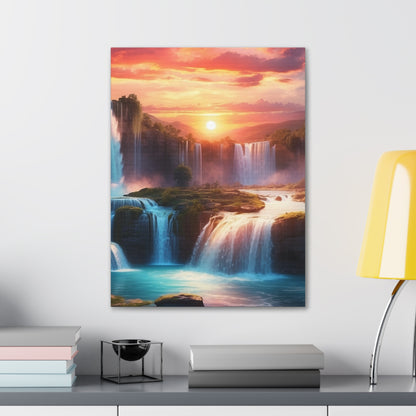 Majestic Waterfalls Art Canvas Ed. 26