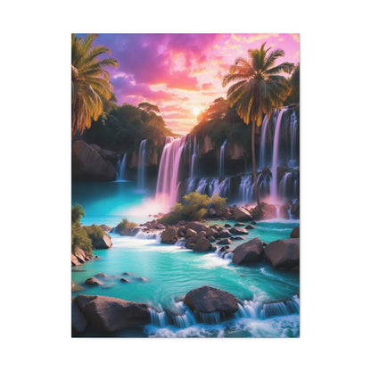 Majestic Waterfalls Art Canvas Ed. 36