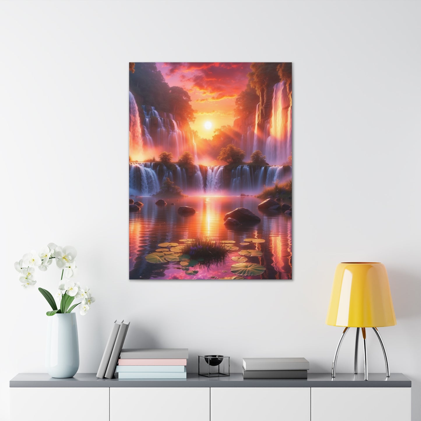 Majestic Waterfalls Art Canvas Ed. 22