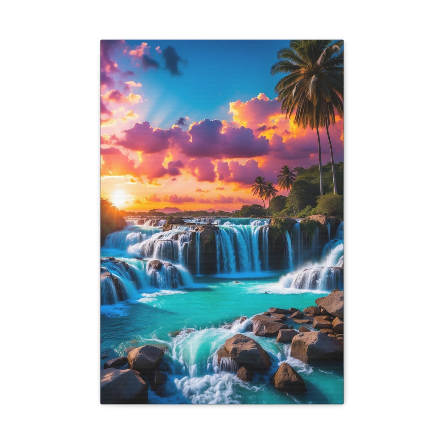 Majestic Waterfalls Art Canvas Ed. 33